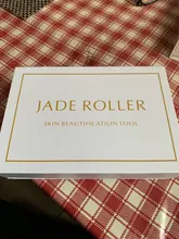 Gua Sha-Rodillo de Jade Natural, masajeador de cara delgada, herramientas de elevación, piedra verde, antiedad, arrugas, belleza de la piel, conjunto de cuidado