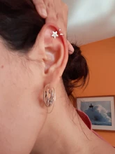 12pc de acero inoxidable Clip oreja manguito aretes falso cartílago pendientes lote Clip no perforante en pendientes para las mujeres