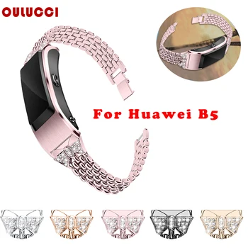 

OULUCCI New arrival 18mm Stainless Steel bracelet metal watch band For huawei B5 Strap wristband