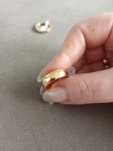 Vnox-anillos de boda clásicos para mujeres y hombres, anillos de acero inoxidable de tono dorado de 6mm, bandas simples, regalo de aniversario