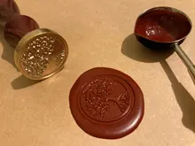 Cuchara de cera de lacre Anti-caliente mango de madera Retro cera estampado cucharas tarjetas de invitación sellos decorativos artesanía