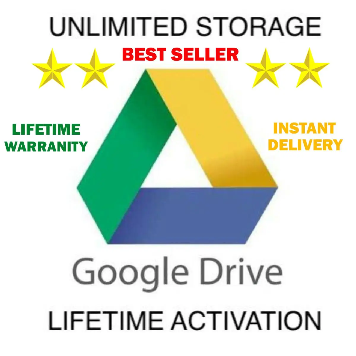 100% Guaranteed Unlimited Google Drive Lifetime Cloud Storage Custom Account 