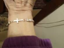 RINHOO de diamantes de imitación Cruz con oración pulseras para las mujeres de moda de la boda pulseras para banquetes y brazaletes de Día de San Valentín