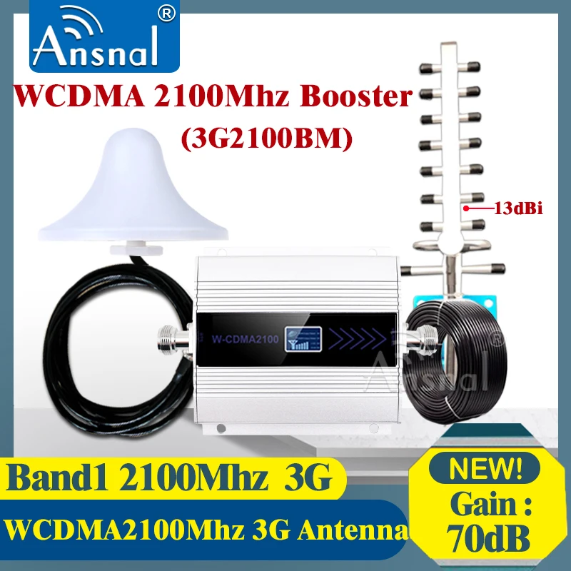 2100Mhz 3G Amplifier LTE(Band1)2100 4g CellPhone Cellular Booster UMTS 2100 GSM Repeater 3G 4G Network Signal Booster Amplifier