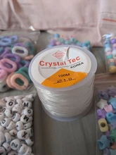 CHONGAI-cordón elástico de cuentas de cristal, cuerda blanca de 1,0mm, hilo para collar, pulsera, accesorios de joyería, decoración, 45M