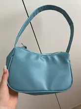 Bolso de piel sintética suave para mujer, bolsa de hombro pequeña de diseño a la moda, Color sólido Retro, Color púrpura