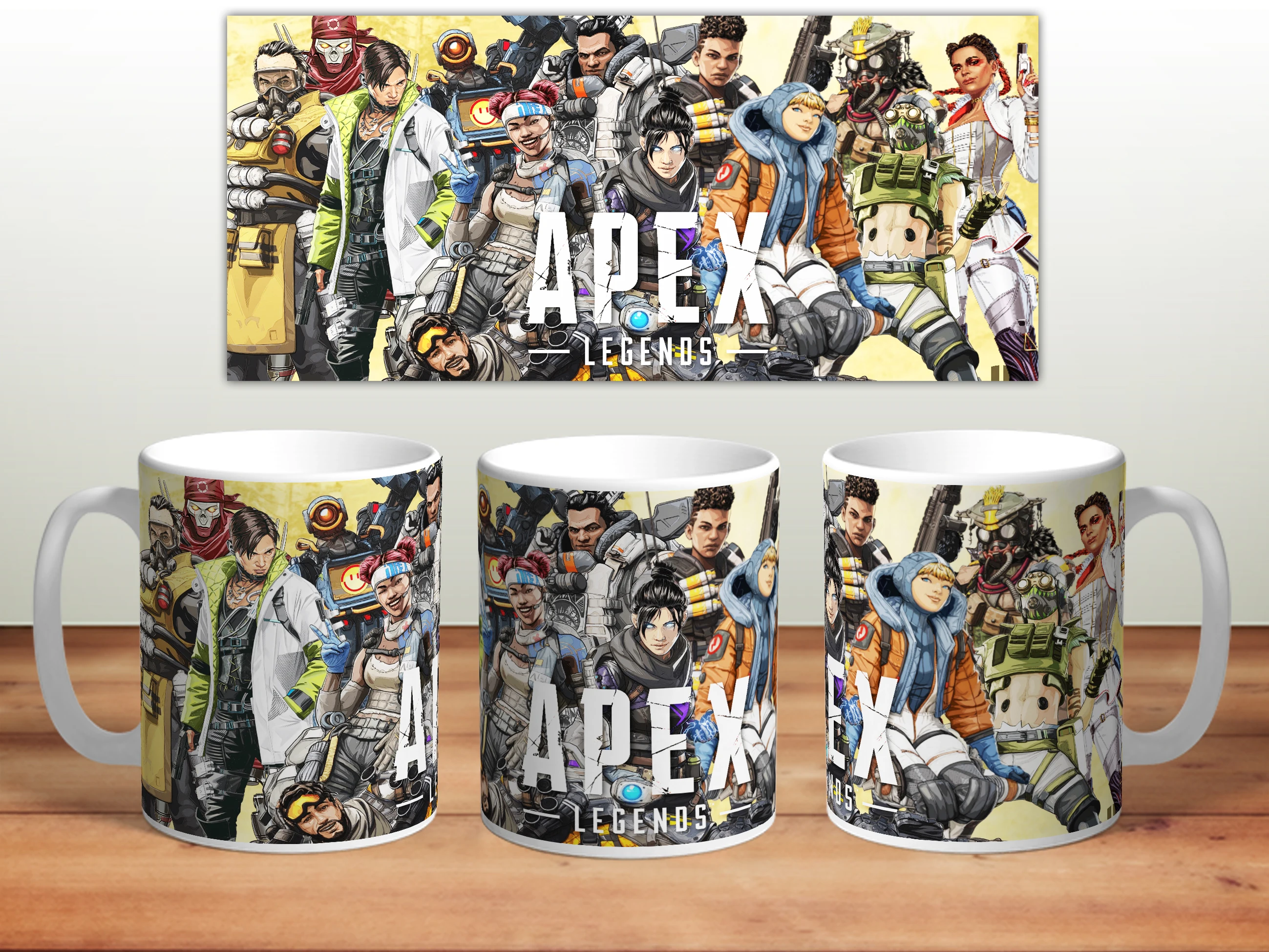 Кружка с принтом Apex Legends подарок сувенир. 330мл керамика | Дом и сад