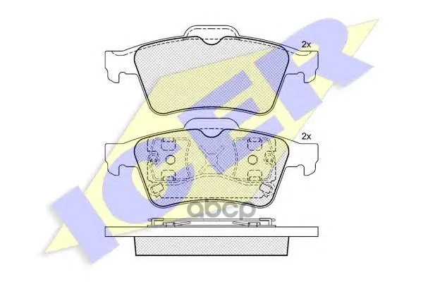 181433_колодки Дисковые Задние! Opel Vectra C, Nissan Primera, Renault Laguna 01 Icer 181433 Icer арт. 181433