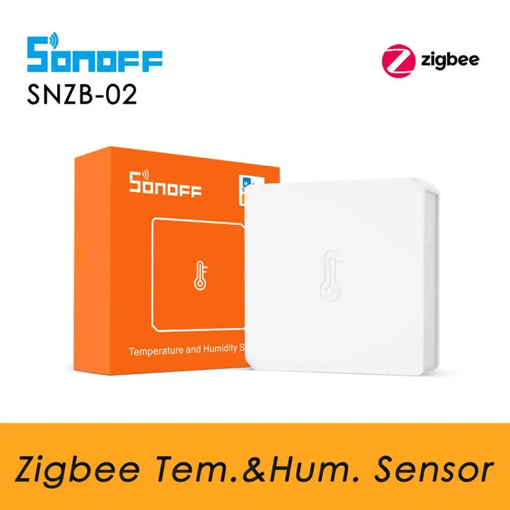 SONOFF SNZB 02 Датчик температуры и увлажнения Zigbee работает с мостом данные в реальном