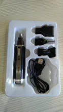 Kemei-cortadora de pelo 4 en 1 para oreja y nariz, maquinilla de afeitar profesional, indolora, para cejas y vello Facial
