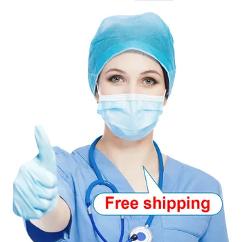 

50 Pieces Disposable face mask 3-layer mask respirator mask pollution masque masks for anti flu face mask virus protection
