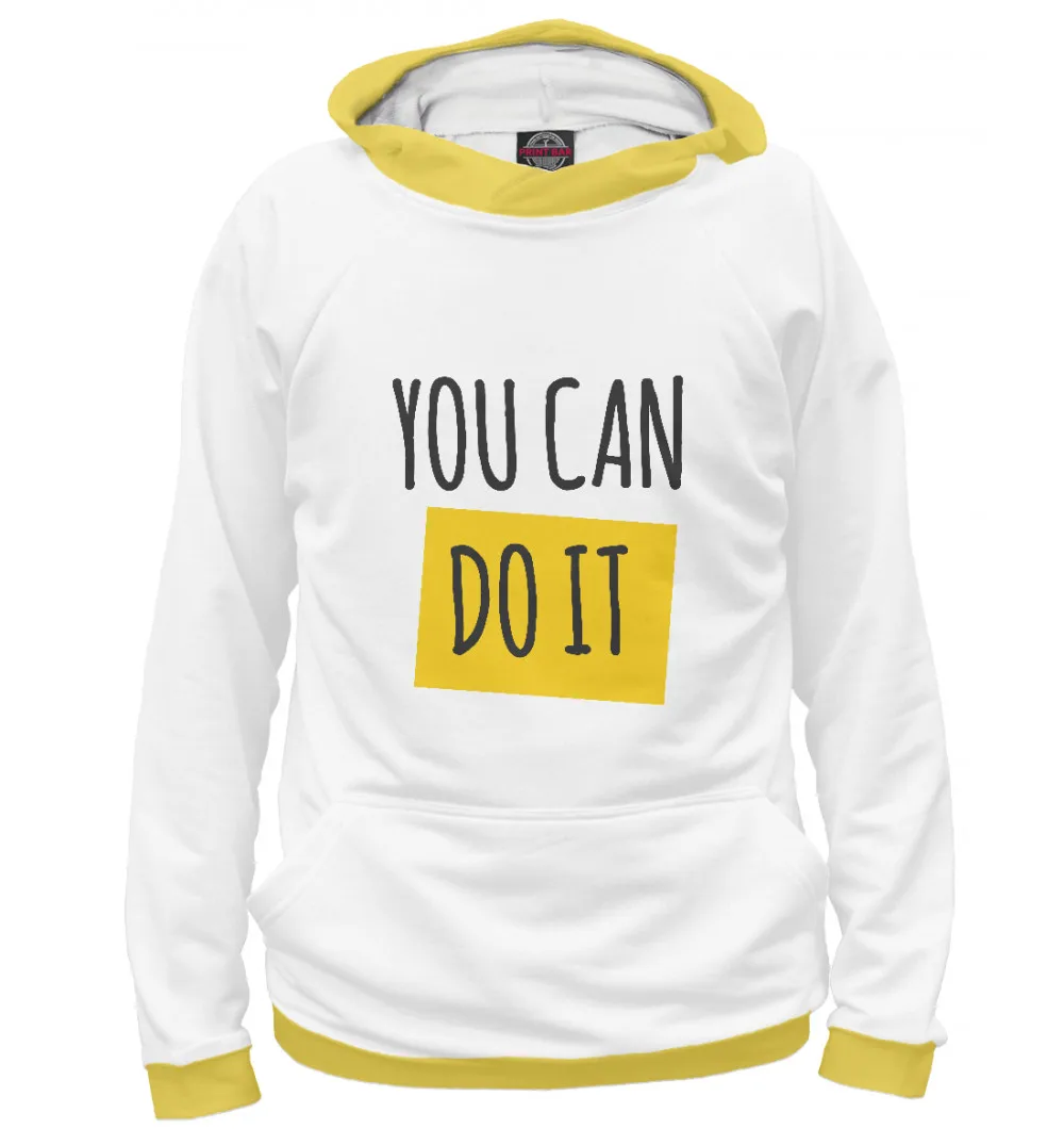 Женское худи You can do it | Женская одежда