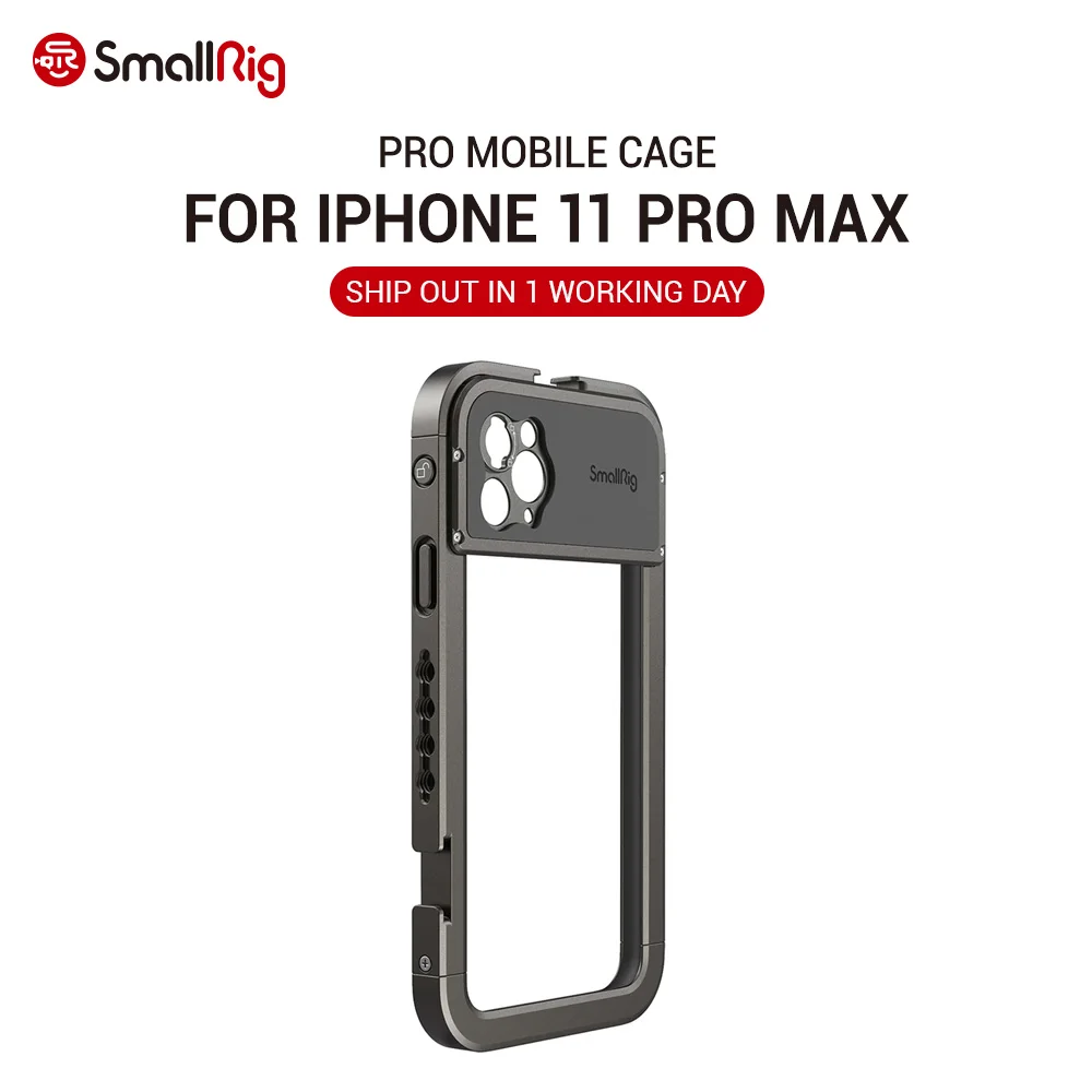 

SmallRig Mobile Phone Cage For iPhone 11 Pro Max Pocket Protective With Cold Shoe Mounts Vlog Shooting phone kit - 2778