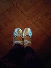 Slippers Ballet-Dance-Shoes Belly USHINE Silver Girls Woman Professional Children New