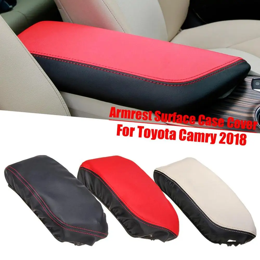 

For TOYOTA Camry 2018 1PC Leather Seat Armrest Case Cover Auto Interior Car Styling Accessories