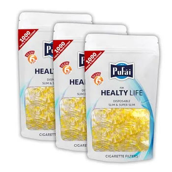 

Pufai Super Slim Cigarette Filters Compatible 5mm 6mm Bulk Eco 3000 Pieces 3 Packs