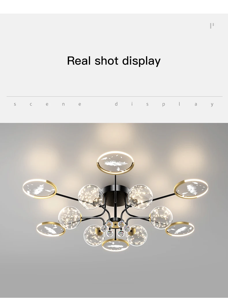 cheap chandeliers New Modern LED Chandeliers For Living Room Bedroom Dining Room Indoor Design Led Ceiling Lamp Glass Ball Remote Control Light rustic chandeliers