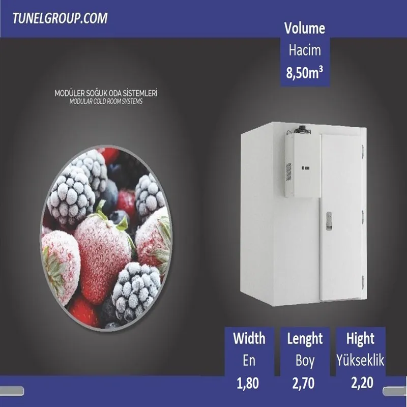 Tunel Group-модульная холодная комната(+ 5/-5 °C) 8, 50m³-неполки