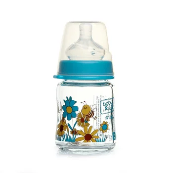 

ebebek baby plus Patterned Wide-Neck Glass Baby Bottle 120 ml