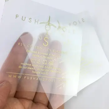 

Custom Full Color Tagless Heat Transfer Care Labels for clothing bags