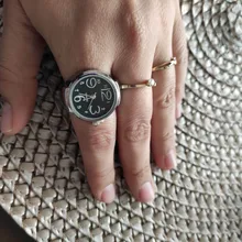 Anillo de cuarzo elástico para hombre y mujer, relojes para el dedo anillos joyas regalos XRQ88