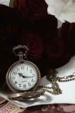 Holow-reloj de bolsillo de cuarzo para hombre y mujer, cronógrafo Retro de bronce, con cadena, colgante, clásico