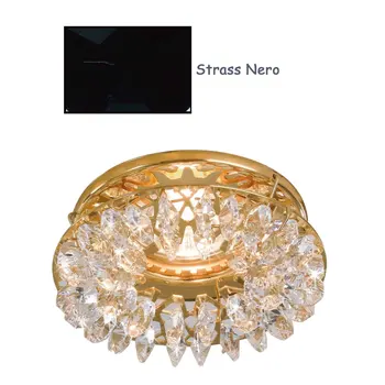 

Recessed downlight gold shiny rhinestone made whit swarovski elements Black