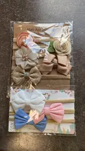 Nylon Headbands Hair-Ornaments-Set Bows-Flower Photography-Props Baby Children 5pcs/Lot