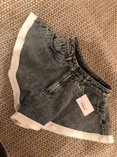 Women Denim Shorts Elegant Patchwork Fashion Clothes Female High-Waist Summer TWOTWINSTYLE