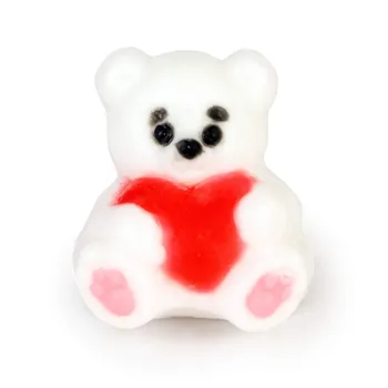 

Bear with heart plastic shape