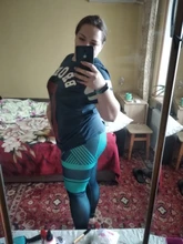 Gym Leggings Pants Print Striped Yoga Women High-Quality Patchwork Breathable Two-Color