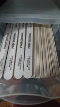 100 Uds de lima de uñas profesional tapón de limado para manicura archivos 180/240 de doble lado para salón de manicura pedicura UV Gel consejos