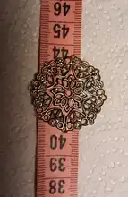 Envío gratis de envolturas de filigrana conectores regalo de artesanía metálica decoración DIY 3,5 cm 5,0 CM