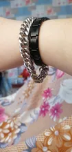 Pulsera de eslabones de cadena de acero inoxidable para hombre, brazalete de cadena de mano a la moda, brazalete Simple de joyería para regalo de novio