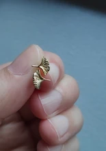 La Monada Stud pendientes para las mujeres de plata 925 minimalista de hoja de Ginkgo mujeres finas pendientes en joyería Stud 925 pendientes de plata de oro