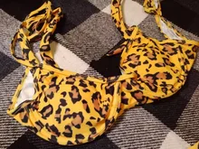 Bikini brasileño de dos piezas para mujer, traje de baño de dos piezas con estampado de leopardo, cintura alta, estilo vendaje, 2021