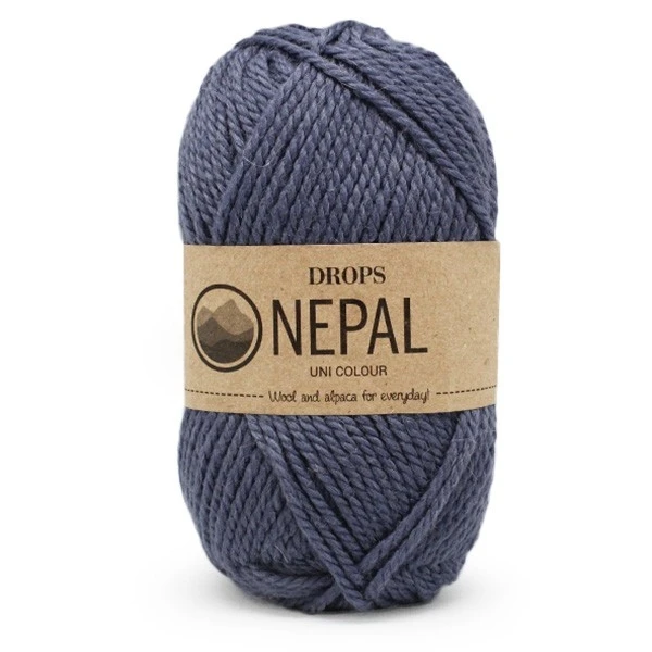 6314 Denium blue/джинс Пряжа DROPS «Nepal» - Цвет: 6314 Denium blue/джинс