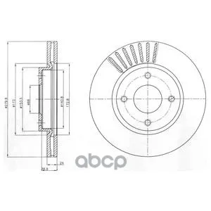 Диск Тормозной Передний Nissan Cube(Z12), Tiida(C11) Bg4337 Delphi арт. BG4337