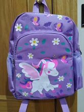 Bolso escolar de unicornio para niñas, mochila de doble hombro