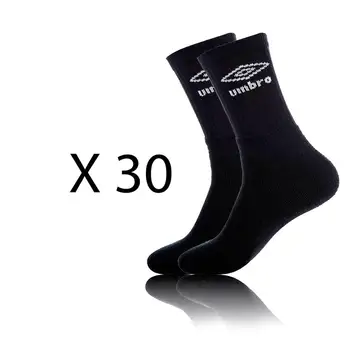 

Pack of 30 pairs of black Umbro socks made of cotton, polyester and elastane
