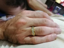 Auxauxme-Anillo de boda con diseño de onda dorada para hombre y mujer, sortija de compromiso con grabado de nombre de amantes de la boda