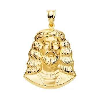 

18k gold pendant 32mm. Head Christ's face Medinaceli carved details