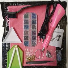 2000 UDS-9600 uds/caja arreglar diamantes de imitación/de la UE o nos enchufe Hotfix aplicador de arreglo caliente Diamante de cristal de hierro-En varita Strass