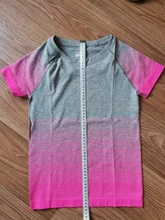 Fitness Tops T-Shirt-Sleeve Deporte Quick-Dry Running Womens Gym P096 Tees Mujer