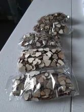 Scatter-Decor Buttons Wedding-Decoration Wooden Heart-Shape Rustic Love 200pcs 6/8/10/12mm