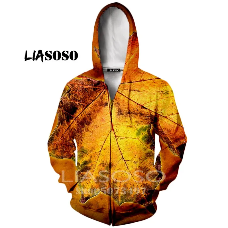 10 Liasoso, новинка, мужские толстовки, 3d принт, мертвые листья, дерево рок, повседневный спортивный дизайн, Осень-зима, длинный рукав, кардиган с капюшоном - Цвет: 10