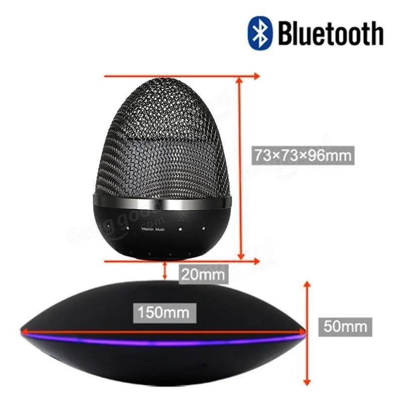 Левитирующая Bluetooth колонка (черная)| |