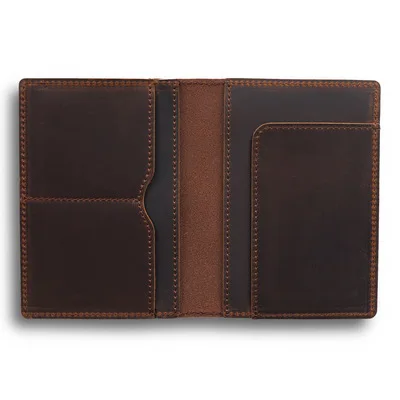 SIKU мужской кожаный чехол для паспорта ручной работы держатель для карт известный бренд Обложка для паспорта - Цвет: Brown