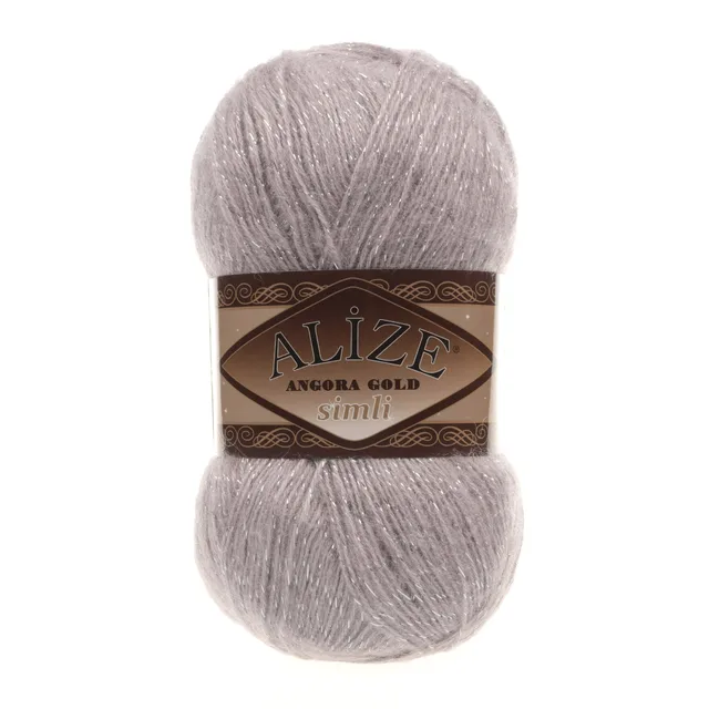 Alize Angora Gold Simli, Silvery, Knitting, Acrylic Yarn, Wool, Sweater Yarn, Crochet Yarn, Winter Yarn,n, Light Yarn, Lace 163