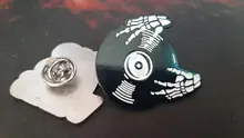 QIHE JEWELRY Music Enamel Lapel Pins Classic Phonograph Vinyl Records Brooches Badges
